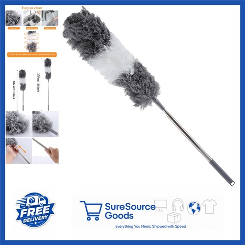 Gray microfiber duster with - duster,