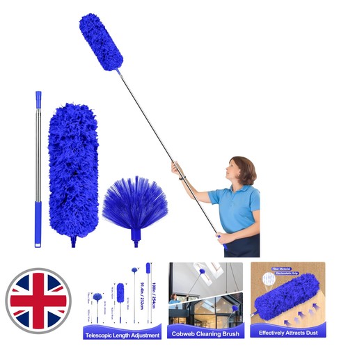 Telescopic feather duster with - feather,