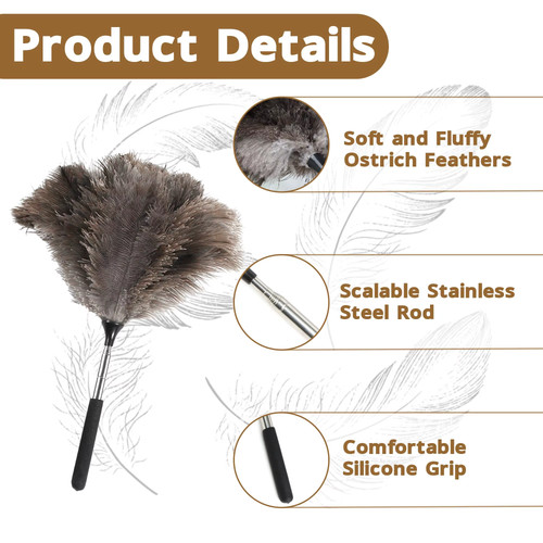 Feather duster extendable - feather,